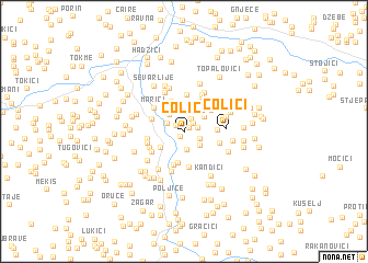 map of Čolići