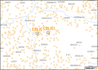 map of Čolići