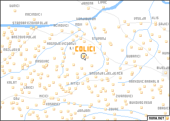 map of Čolići