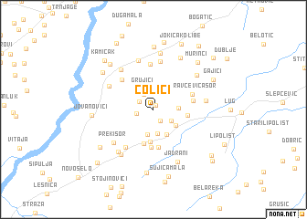 map of Čolići