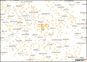 map of Čolići