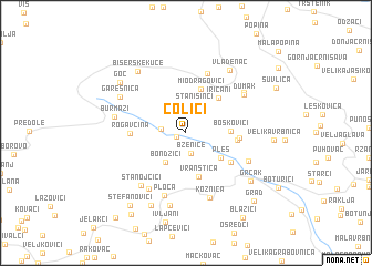 map of Colići