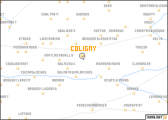 map of Coligny