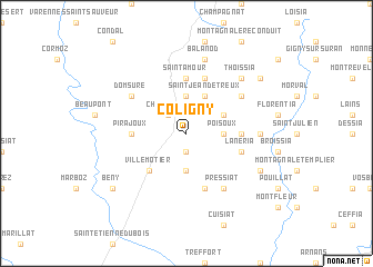 map of Coligny