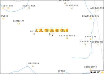 map of Colima de Arriba
