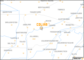 map of Colima