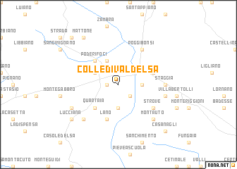 map of Colle di Val dʼElsa