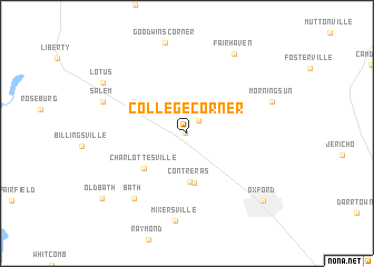 map of College Corner