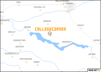 map of College Corner