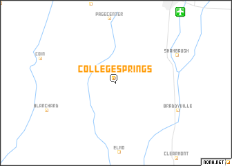 map of College Springs