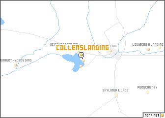 map of Collens Landing