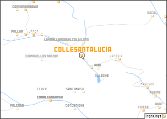 map of Colle Santa Lucia