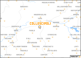 map of Collescipoli