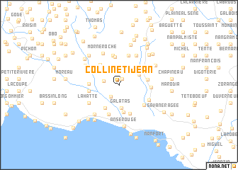 map of Colline Ti Jean