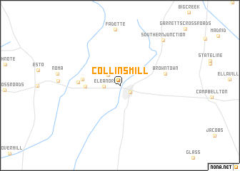 map of Collins Mill