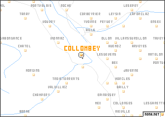 map of Collombey