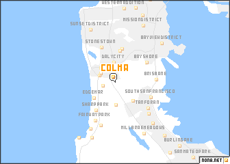 map of Colma