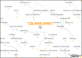 map of Colmier-le-Haut