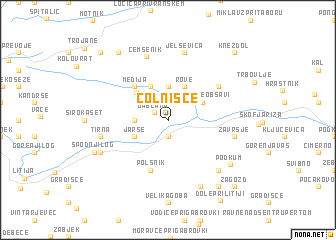 map of Čolnišče