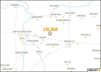 map of Coloma