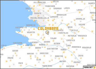 map of Colombara