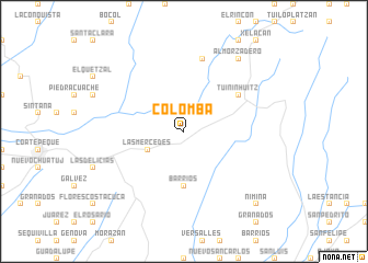 map of Colomba