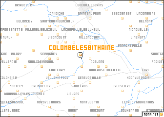 map of Colombe-lès-Bithaine