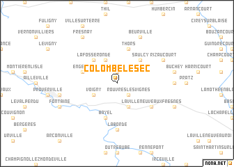 map of Colombé-le-Sec