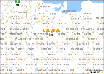 map of Colombe