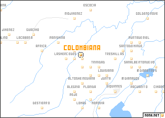 map of Colombiana