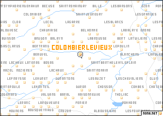 map of Colombier-le-Vieux