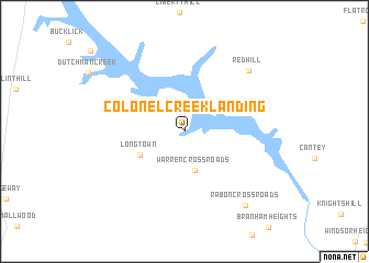 map of Colonel Creek Landing