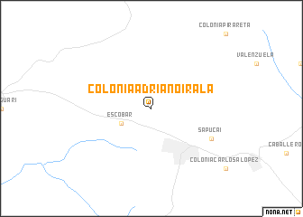 map of Colonia Adriano Iralá