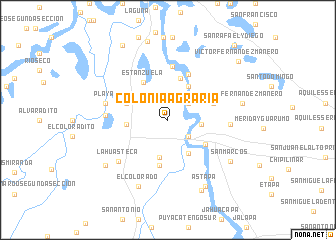 map of Colonia Agraria