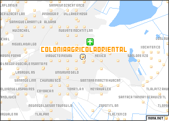 map of Colonia Agrícola Oriental