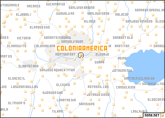 map of Colonia América