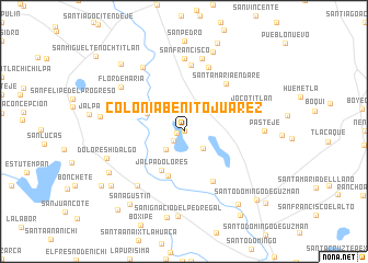 map of Colonia Benito Juárez