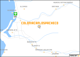map of Colonia Carlos Pacheco