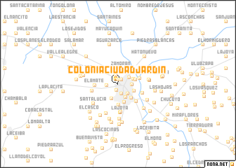 map of Colonia Ciudad Jardín