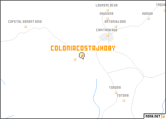 map of Colonia Costa Jhoby