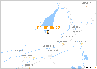 map of Colonia Díaz