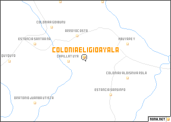 map of Colonia Eligio Ayala