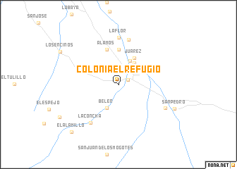 map of Colonia El Refugio