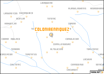 map of Colonia Enríquez