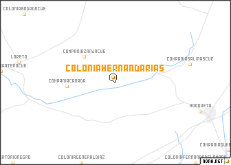 map of Colonia Hernandarias