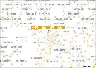 map of Colonia Hirlemann