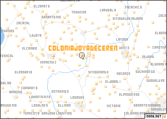 map of Colonia Joya de Cerén