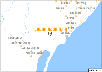 map of Colonia Juancho