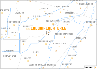 map of Colonia La Catorce