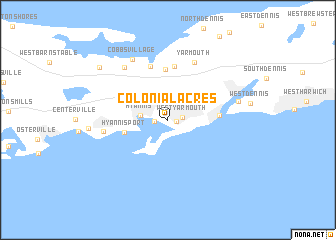 map of Colonial Acres